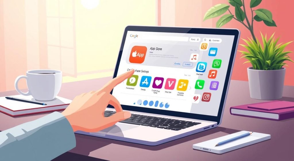 como baixar app no notebook